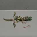 FunisFun 3D Printed Dragon with Articulated Bones for Adult, 3D Printed Dinosaur Fidget Toys Decor for Stress Relief (Green-Purple, 1P)