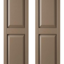 Builders Edge BEP2140048009 Custom Two Equal, Raised Panel Shutter (Per Pair), Federal Brown