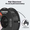 Comgrow PETG 3D Printer Filament 1.75mm, High Precision and Tough 3D Printer Filament 6 Rolls*1kg, Dimensional Accuracy +/- 0.02 mm, Fit Most 3D Printers Black