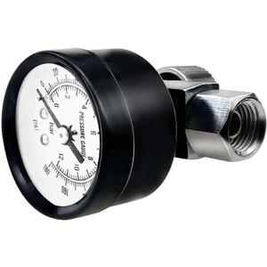 Beduan Flow Control Valve, 1/4" NPS Water Pressure Reducer Adjustable Control Valve with Gauge