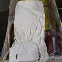 Tatuo 3 Pcs Computer Office Chair Cover Universal Rotating Chair Slipcovers Protector Removable Washable Office Armrest Covers with Zipper for High Back Seat Backrest(L,Waffle,Faint Yellow)