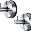 YOHOM Stainless Steel Vacuum Suction Cup Bathroom Shower Holders - Removable Towel Rack, Bathrobe and Loofah Hooks with Brushed Finish (Silver)