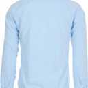 Nautica Slim Fit Mens Dress Shirts Long Sleeve Performance Polyester Fabric Wrinkle Free 4-Way Stretch (Blue, M)