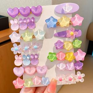 14Pcs Candy Color Star Toddler Hair Clips for Girls,Cute Hair Pins Toddler Hair Accessories,Heart Hairclips Flower Hair Clips Cartoon Alligator Hairclips,Hair Barrettes Baby Girl Hairclip Set