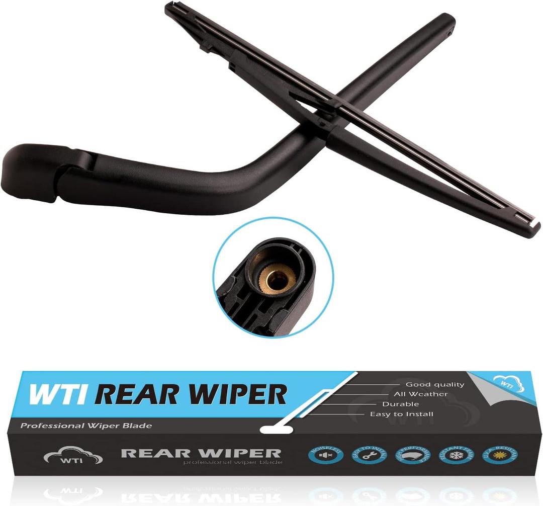 WTI Rear Wiper Arm Blade Set Compatible With Scion xB 2004-2006 / Compatible With Toyota Echo 2004-2005 Rear Windshield Window Wiper Kits Assembly New Replacement Accessories Parts