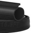 ToLanbbt 16.5FT Garage Door Seals Bottom Rubber 0.19" P Bulb Bottom Weather Seal, Weatherproof Replacement Weather Stripping Compatible with Overhead Door (16.5 FT, Black)