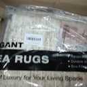 Soalmost Washable Area Rug 8x10, Large Soft Rugs for Living Room Vintage Beige Carpet 8x10 Area Rugs for Bedroom Dining Room Non-Slip Stain Resistant Under Table Rug