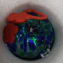 4 Pack Circular Hummingbird feeders for Outdoors Hanging,Hand Blown Glass Hummingbird Feeder with 4 Adjustable Silicone Perch,Never Leak,Gardening Gifts for Woman Man(Dotted Blue)