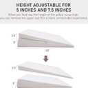 SUNYRISY Adjustable Wide Size Bed Wedge Pillow, Wedge Mattress Topper with Washable Cover, Mattress Wedge Lifter, Inclined Mattress Elevator for Acid Reflux, Neck & Back Pain, Anti-snoring, Twin, TWIN 39*32*7.5in