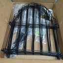 Decorative Garden Fence Panels 10 Pack - 16in (H) x 11ft Metal Animal Barrier Fencing, No-Dig Black Wire Border for Flower Beds, Patio, Yard, Landscaping