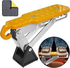 Universal Fit Car Door Step, Foldable Door Latch Step with Adjustable Angle for Car Roof Access, Both Feet Stand Car Step for SUV and Truck, Orange