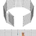 Garden Fence Animal Barrier with Gate 40in(H) x23ft(L) 10Panels Heavy Duty Metal Wire No Dig Decor Fencing,Tall Outdoor Dog Safety Fences with Stake,Temporary Edging for Yard