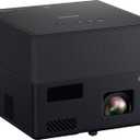 Epson EpiqVision Mini EF12 Smart Streaming Laser Projector, HDR, Android TV, Portable, sound by Yamaha, 3LCD, 1080p, 1000 lumens Color and White Brightness
