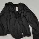 Zeagoo Basic Lightweight Zip-Up Hoodie with Pockets Long Sleeve Thin Jacket for Women with Plus Size Black, XL
