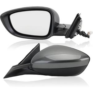 Left Driver Side Mirror Compatible with Honda Accord 2018 2019 2020 2021 Mirrors with Power,Non-Heated,Sport 1.5T, Repalce 76258-TVA-A02 HO1320328, Grey