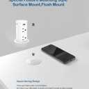 Pop up Outlet for Countertop,2.5-inch Hole Desktop Power Grommet,Recessed Power Strip,20W USB C Fast Charging,4 Outlets 4 USB Ports,15Amp Tamper Resistant Receptacle,White