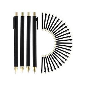 Set Of Matte Black Gel Ink Pens