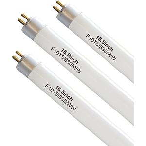 3 Pack 16" F10T5/830/L Fluorescent Light Bulb Replacement for Jasco,Philips,Linear T5 10W 3000K Warm White Bulbs,G5 Miniature Bipin Base