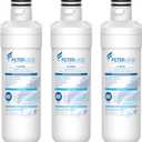 Filterlogic LT1000PC ADQ747935 Replacement for LG LT1000P/PC/PCS, LFXS26596S, LFXS28596S, LFXC22526S, ADQ74793501, ADQ74793502, Kenmore 46-9980, 6 Month 200 Gallon Refrigerator Water Filter 3 Pack