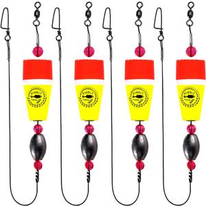 Fishing Floats Rigs Popping Corks for Saltwater Rattle Weighted Bobbers Fishing Tackle (4pcs, 2in, Yellow) Fishing Floats Rigs Popping Corks for Saltwater Rattle Weighted Bobbers Fishing Tackle (4pcs, 2in, Yellow)