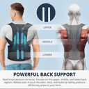 Fitsupport Back Brace Posture Corrector for Women and Men Back Lumbar Support Shoulder Posture Support for Improve Posture Provide and Back Pain Relief XLarge (Pack of 1) (Black)