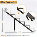 Steel Stair Step Riser 6-Step, Metal Stair Stringer with Reinforcing Support Legs, Heavy Duty Steel Stair Stringer for 50" Height Deck and Outdoor Steps (2 Pack)