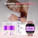 Smart Watch for Women, Answer/Make Call,1.85'' Ultra-Clear Screen Fitness Tracker with Heart Rate/Sleep/SpO2 Monitor,Smartwatch for iPhone/Samsung/Android,120+ Sport Modes,IP68 Waterproof with 2 Bands