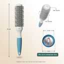 Round Brush for Blow Drying - Extra Small Ceramic Thermal Ionic Roller Brush for Sleek, Salon Blowout - Lightweight Round Hair Brush for Precise Styling and Manageable Hair (Bristle 1.7in, Barrel 1in)