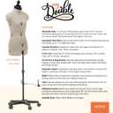 Dritz My Double Designer Adjustable Dress Form - Petite Size US 0-6 - Female Clothing Mannequin for Sewing, Fitting, and Draping - Pinnable Sewing Mannequin with 13 Dials for Fitting + 360 Hem Guide