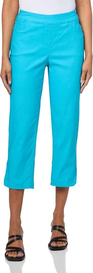 SLIM-SATION Women's Pull On 5-Pocket Jean Style (Blue) 10
