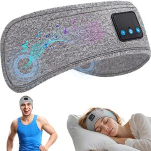 Sleep Headphones, Bluetooth 5.2 Sleeping Headphones Headband, 26H Playtime Wireless Sleep Mask Sleep Earbuds for Side Sleeper Workout Running Travel Yoga Cool Tech Gadgets Unique Gifts