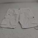 Cargo Shorts for Men Multi Pockets Mens Shorts Below Knee Casual Hiking Summer Shorts (34, White)