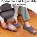 Magtoe Mens & Womens Open-Toe Adjustable Memory Foam Slippers, Comfy and Breathable House Shoes for Indoor/Outdoor (M)