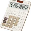 Pendancy 12 Digit Office Calculator Desktop with Tax+/- for Advanced Tax Calculation, Large LCD Display Big Buttons, Dual Power Durable Portable Design, for Financial Accounting Business Use (130T-Brown)