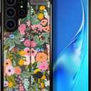 S23 Ultra Case Cute with Stand/Shockproof Slim Strap Kickstand Phone Case for Women Girls Compatible with Samsung Galaxy S23 Ultra/Abstract Lovely Flowers Florals