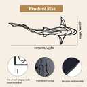 GDSPD 43 x 18'' Large Metal Shark Wall Decor, Minimalist Line Wall Decor,Metal Wall Art Shark Decor,Fish Neutral Home Decor,Wall Decorations for Living Room Bedroom Bathroom Office