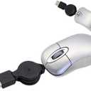 Wired Mouse Mini Small Travel Mice with Retractable Cable Portable Compact Pocket Tiny Handheld Little Optical USB-A Mouse for Laptop PC Computer Macbook Kids Girl Boy Women Men Small Hands Gift (Silver)