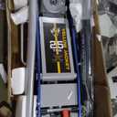 YELLOW JACKET Floor Jack 2.5 Ton Hydraulic Low Profile Aluminum and Steel Racing Car Jack with Fast Lifting Dual Pump, 5500 lbs Capacity (Blue)