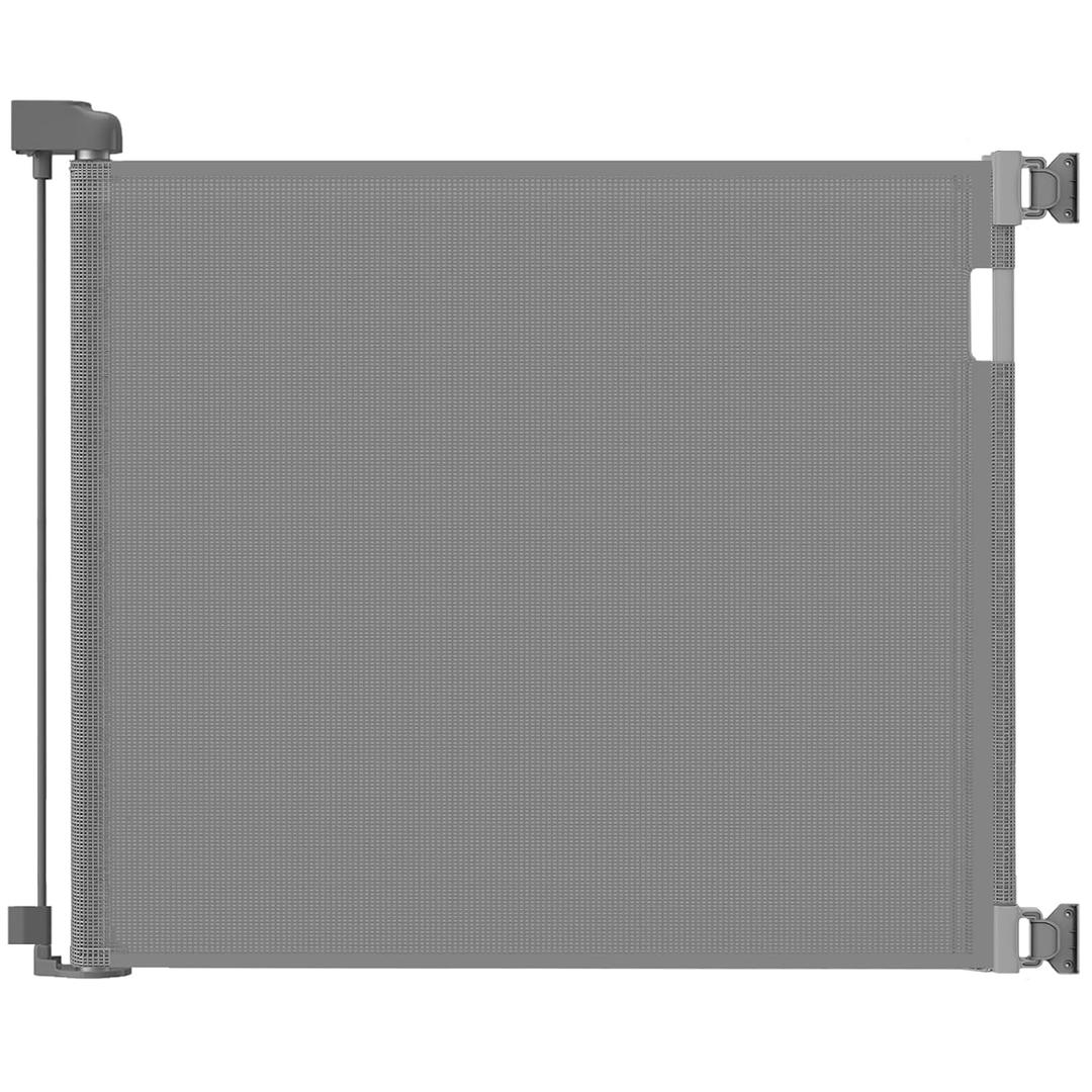 Veraste Retractable Baby Gate for Doorways and Stairs, Mesh Safety Gate for Pet, Indoor & Outdoor Use, One-Hand Operation, Easy Installation, 33.6" Tall, Expands to 55" WideGrey,33.6"x55" (Gray)