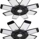 250W LED Garage Light, Ultra Bright 25000 Lumen LED Garage Ceiling Lights LED Shop Lights with 8+1 Adjustable Panels, 6500K Daylight Light Bulb Fixture LED Lights for Garage, Workshop