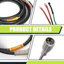 Panglong Club Car Charger Cord, 48V Charger Plug DC Cord Plug-130 in, Suitable for 1995-2013 Club Car DS Precedent Golf Cart, OEM# 101828901, 1018289-01