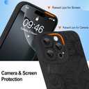 Fiyart Designed for iPhone 16 Pro Max Case Cute Flower Floral Sunflowers Design,Soft Slim TPU Anti-Scratch Phone Cover for Women Girls 6.9"-Black