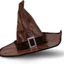 Halloween Witch Hat for Women - Themed Party Headwear Accessory (Brown)