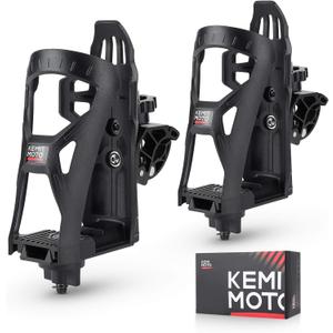 KEMIMOTO ATV Cup Holder, Upgraded Motorcycle Drink Holder Handlebar, Water Bottle Holder Mount with 0.6-1.56 Metal Clamp for Scooter Bike Boat Stroller Wheelchair Golf Push Cart Tractor