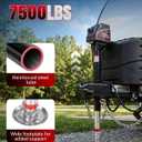 Kohree 7500 lbs Electric Trailer Jack with 7 Way Plug, 12V A-Frame Power Tongue Jack with 22" Lift, Heavy Duty RV Camper Travel Trailer Jack with Manual Crank Handle & Weatherproof Cover