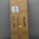 MAJARO Small Modern Console Table for Entryway, Tempered Glass with Metal Frame Sofa Table for Living Room, Hallway, Office (Single-Layer, Gold)