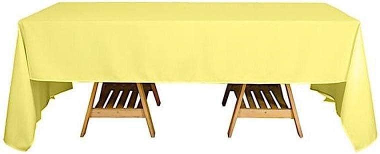 BalsaCircle 60x126-Inch Yellow Rectangle Polyester Tablecloth Table Cover Linens for Wedding Party Events Kitchen Dining