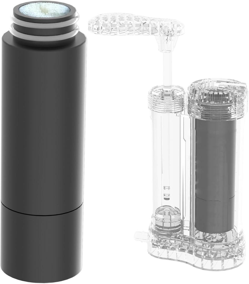 SurviMate Water Purifier Survival Pump, Replacement Cartridge, 0.01 Micron 5-Stage Water Purifier System, Hand Pump Water Filter Portable Outdoor Emergency, Camping, Hiking, Backpacking