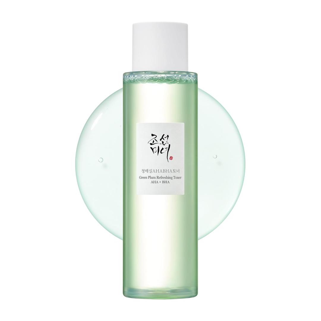 Beauty of Joseon Green Plum AHA BHA Toner Refreshing Facial Essence Moisturizer Mild Exfoliating Salicylic Acid for All Skin Types, Korean Skin Care for Men Women 150ml 5.27 fl.oz, Expiry: 11-13-2027