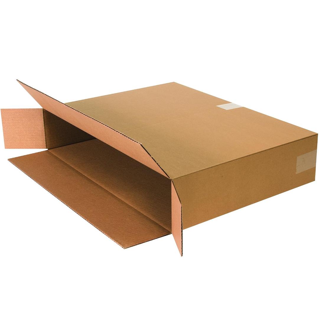 Box USA Moving Boxes, 24"L x 5"W x 24"H 25-Pack Large Side Loading Corrugated Cardboard Box for Packing, Shipping and Storage
